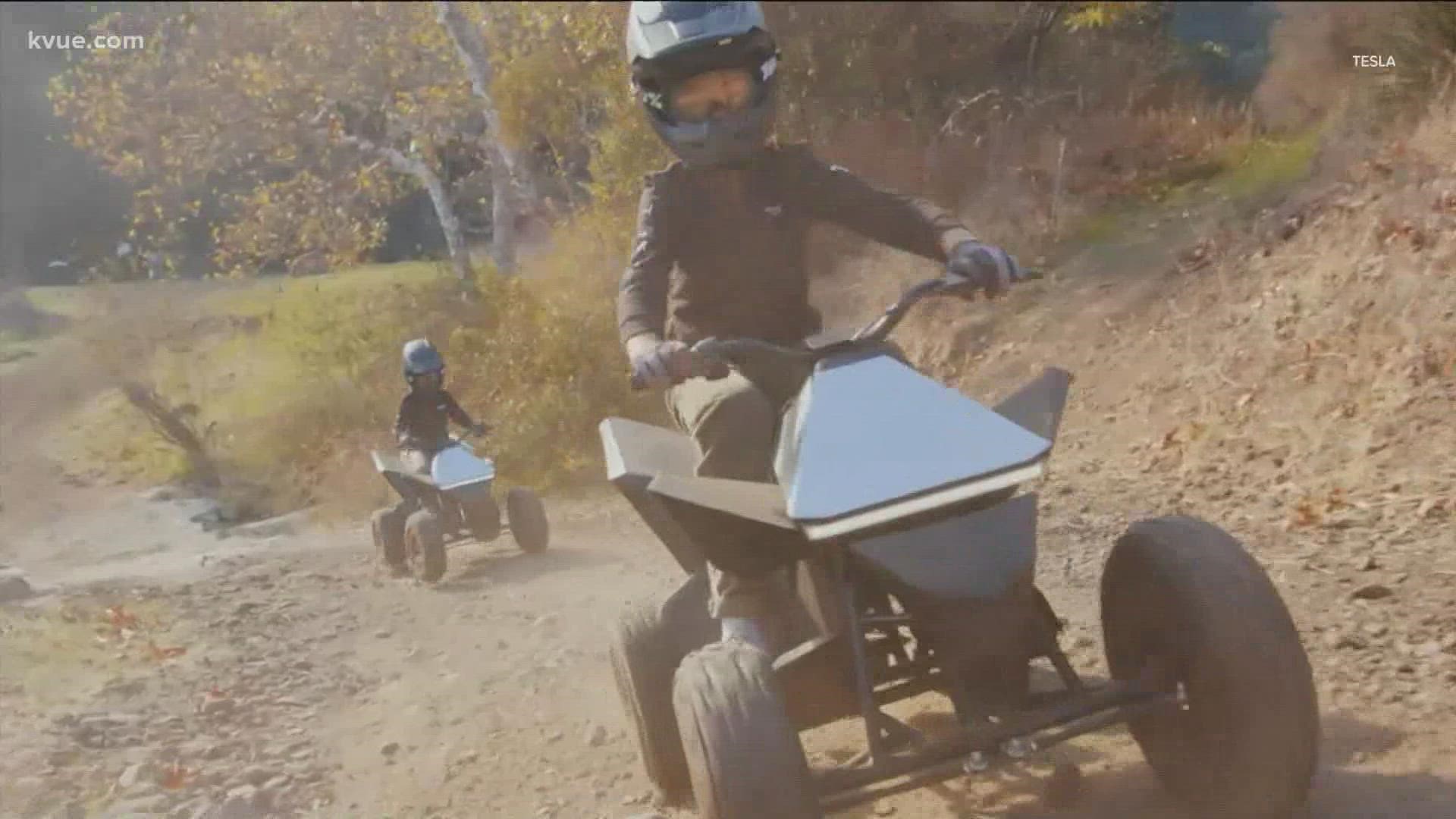 The all-electric ATV is powered by a lithium-ion battery with up to 15 miles of range and has a top speed of 10 mph.