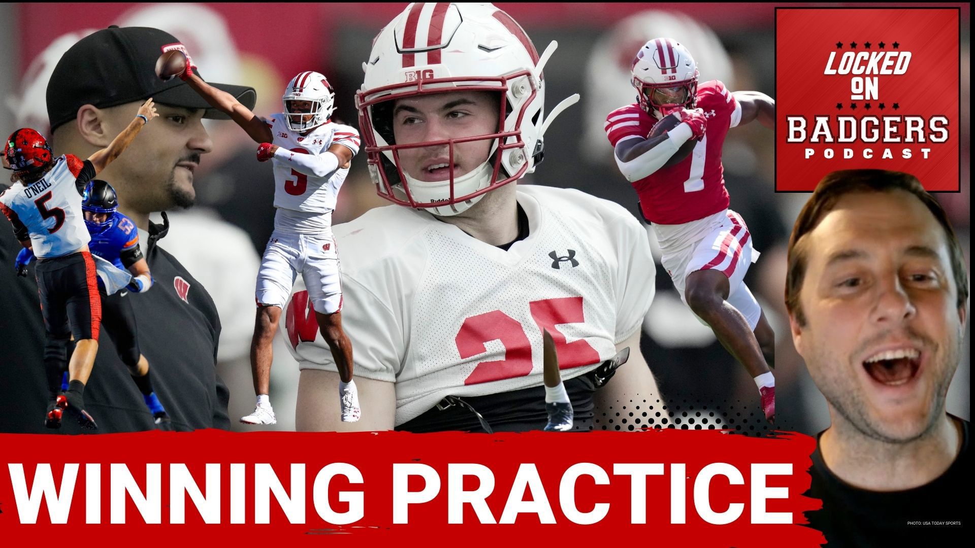 YOUNG STARS: Some younger players took over at practice for the Wisconsin Badgers football team!