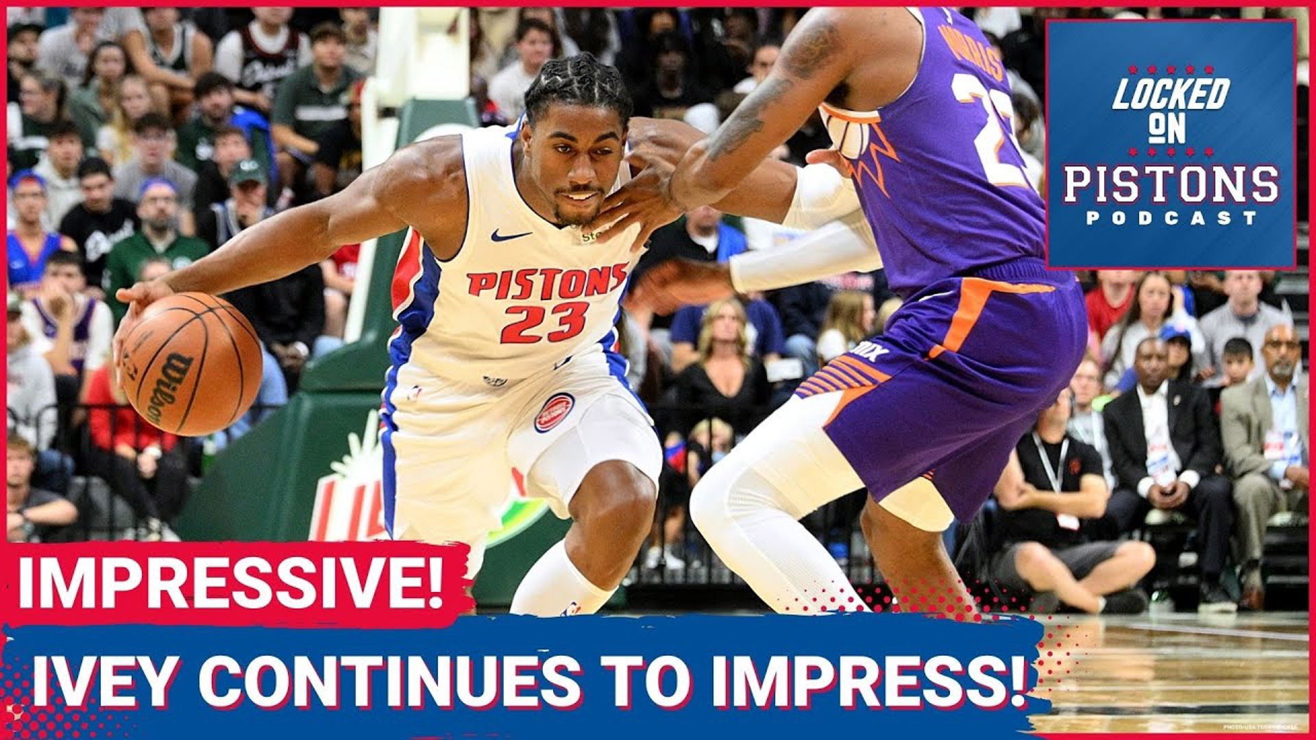 Jaden Ivey started the second preseason game on a heater, continuing his impressive play during the Detroit Pistons preseason.