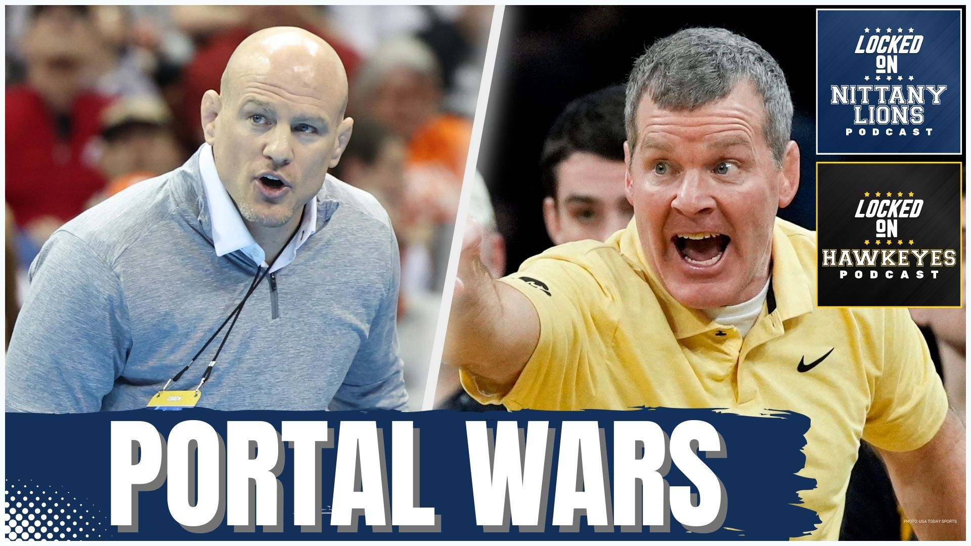 Can the Iowa Hawkeyes wrestling team outmaneuver the Penn State Nittany Lions in the transfer portal? As college wrestling heats up, the Hawkeyes get aggressive.