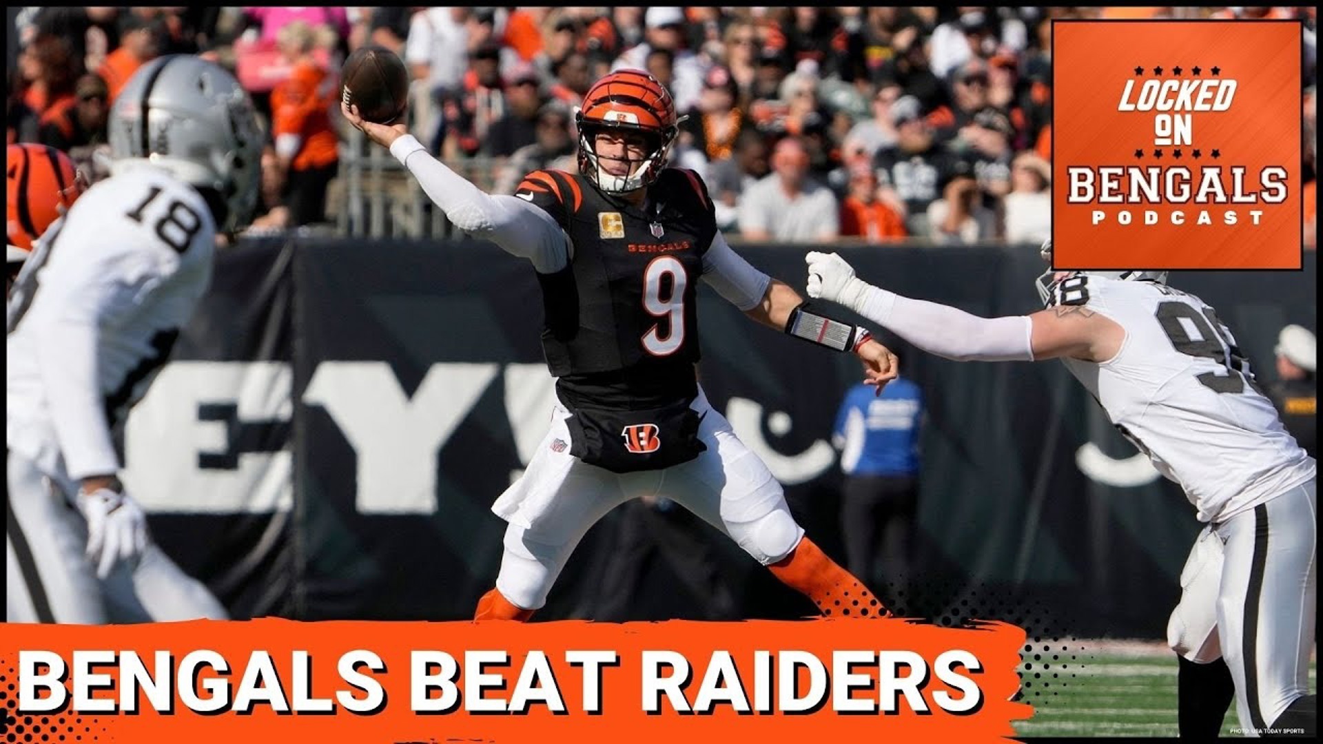 The Cincinnati Bengals beat the Las Vegas Raiders 41-24 on Sunday at Paycor Stadium.