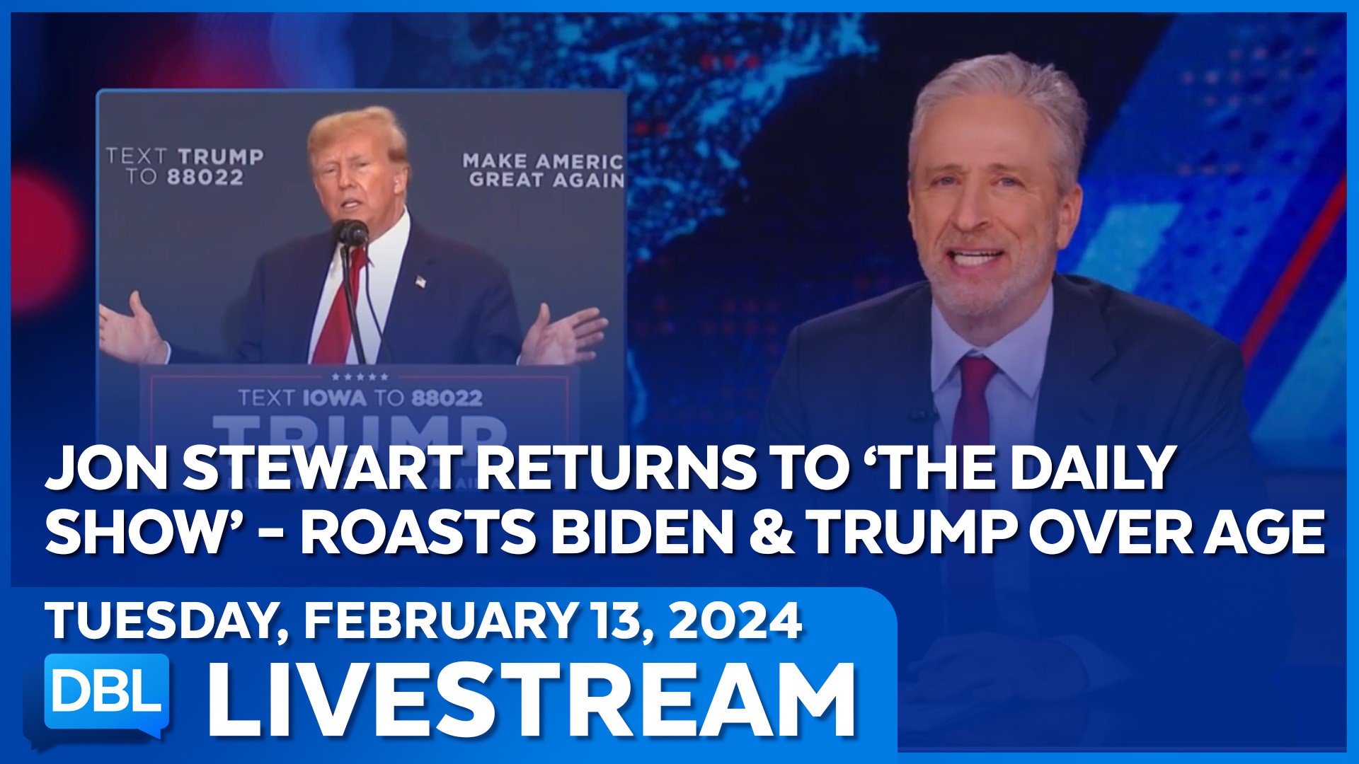 Jon Stewart Returns To 'The Daily Show' Roasting Biden & Trump's Age