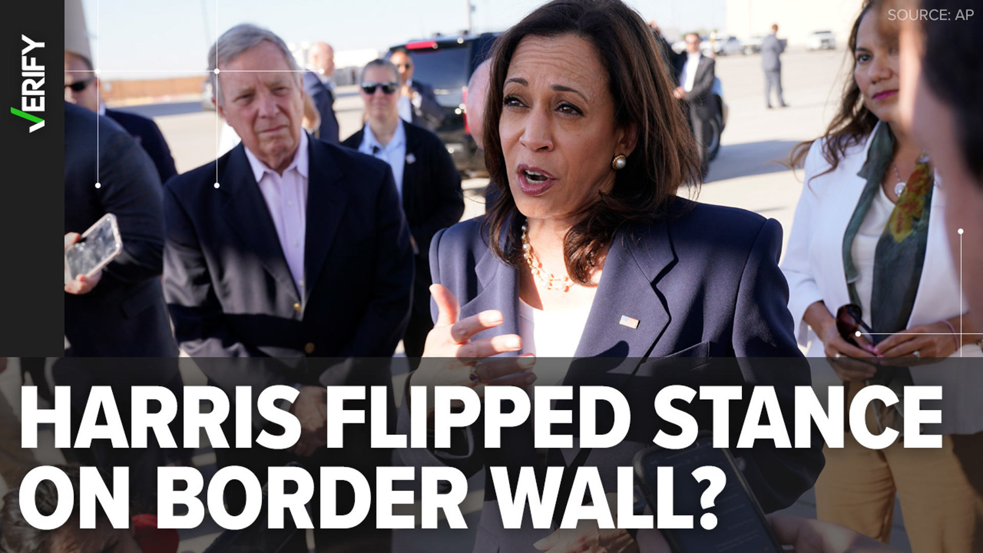 Harris has not endorsed building the border wall. She has said she’d sign a bipartisan border security deal, which includes unspent funding for the wall.