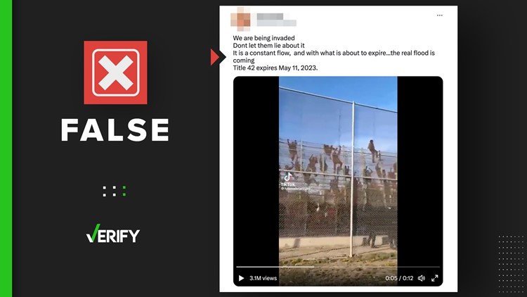 Viral video showing people scaling fence wasn't taken at US-Mexico border