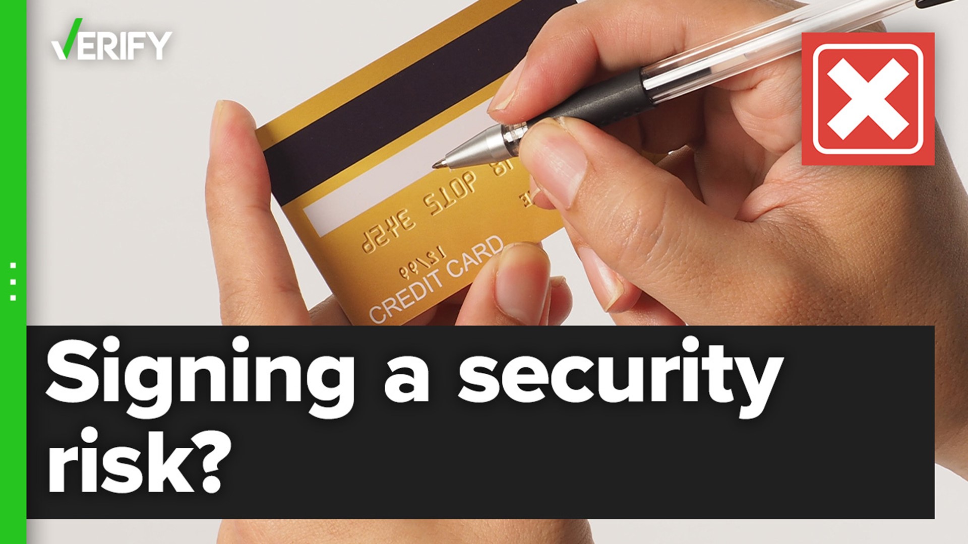 The back of your credit card, if signed, does not pose a significant  security risk | wusa9.com