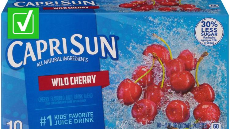 There is a Capri Sun recall, but only for its wild cherry flavor
