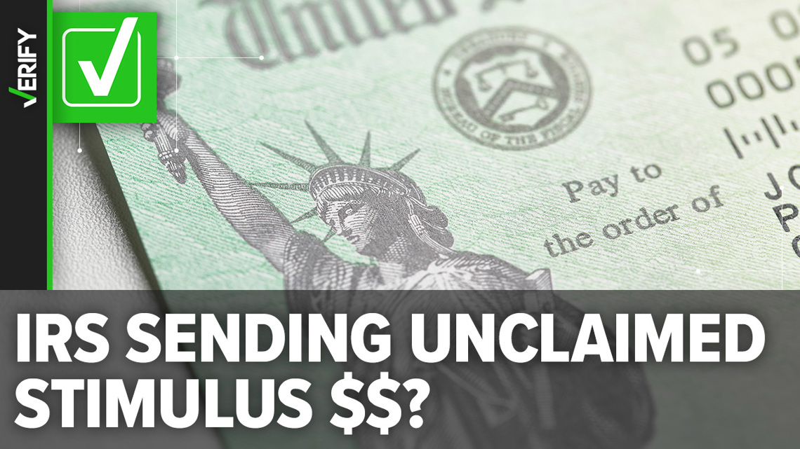 Unclaimed stimulus payments will be sent out by the IRS | wusa9.com