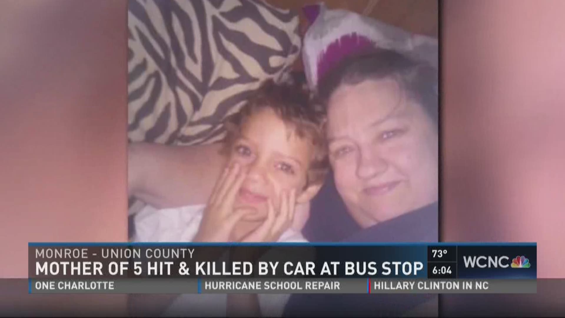 Mother killed moments after child gets on school bus