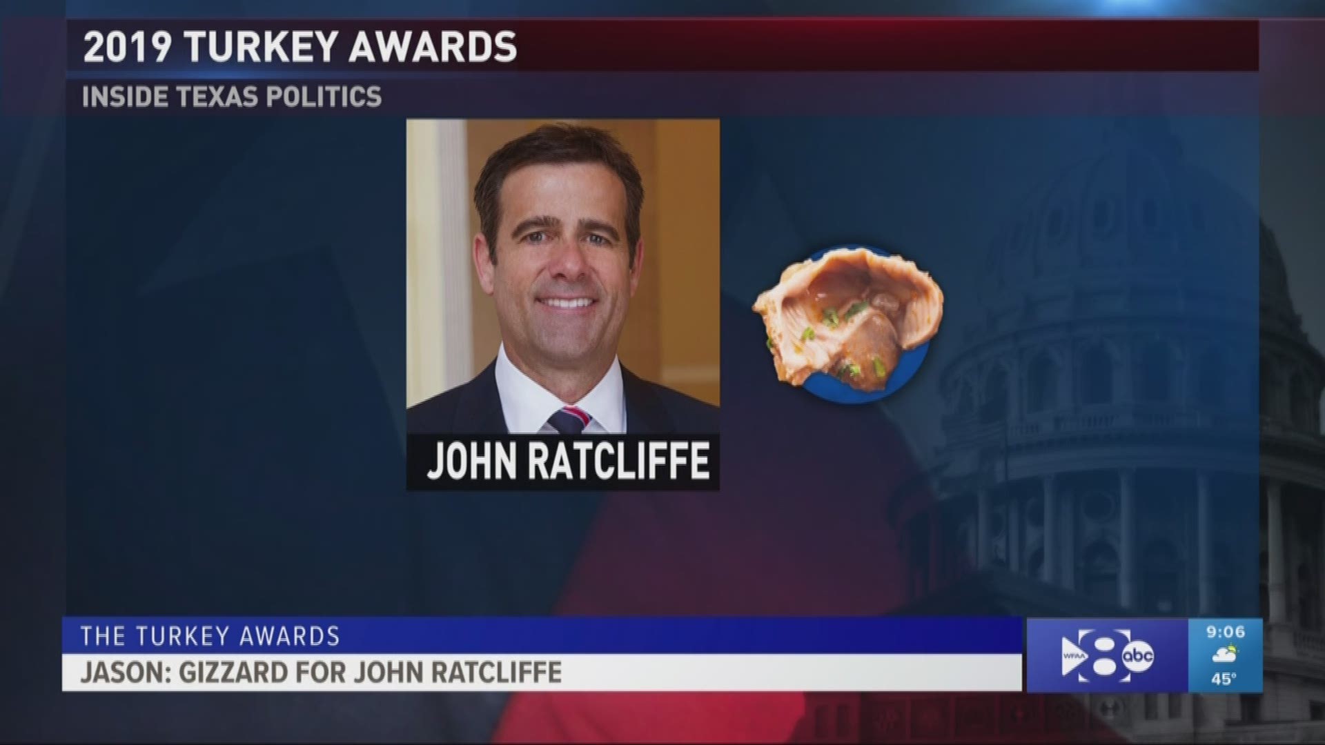Rep. John Ratcliffe given the gizzard for losing the nomination for the Director of National Intelligence rather quickly.