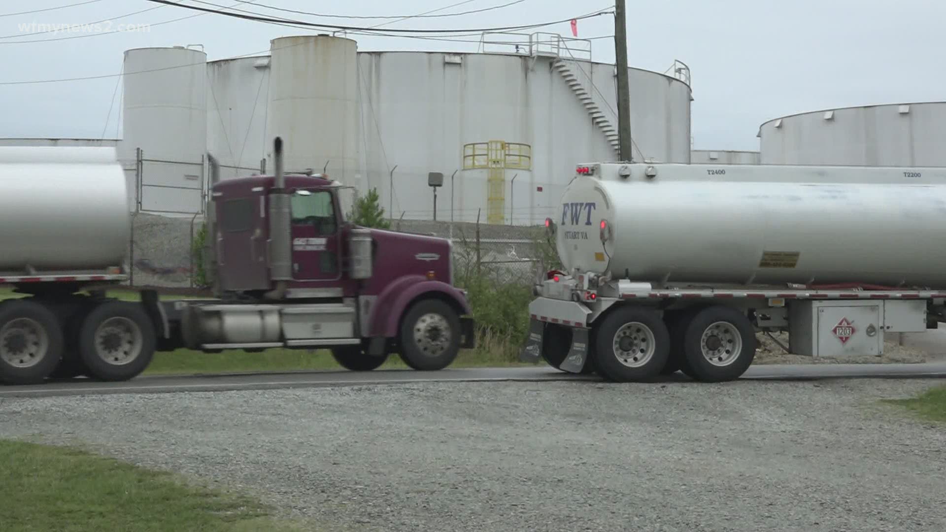 Fuel truck drivers are trying to meet the demand as supply is low, but they need to fill up on gas too.