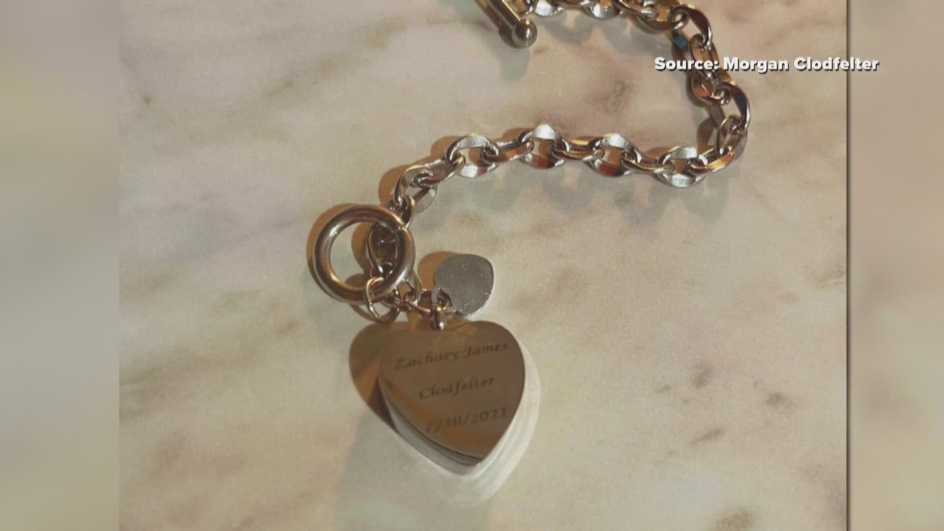 A mother's heart is at ease after finding her bracelet with her son's ashes inside. After retracing her steps, she found the bracelet in the car seat.