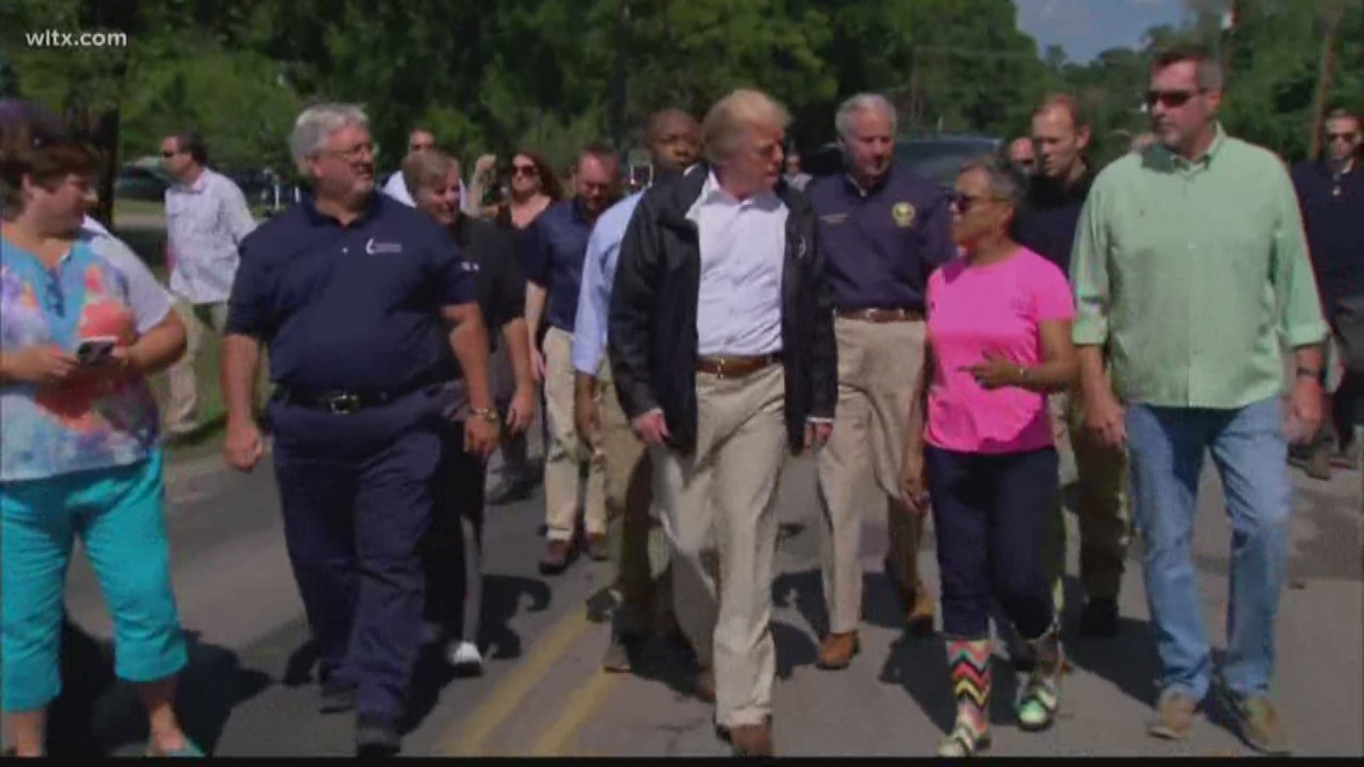 The President talks about flooding in South Carolina and the impact of Hurricane Florence