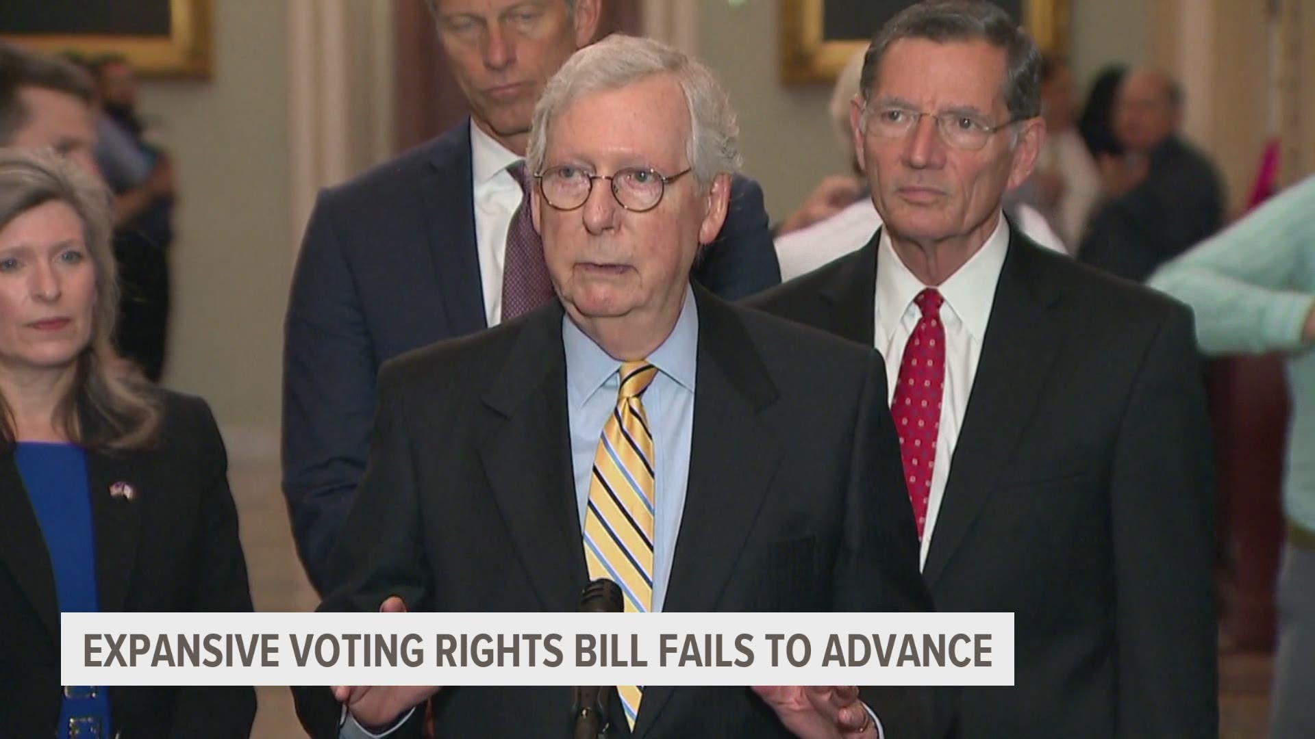 The bill needed 60 votes to pass the evenly-divided Senate. Pressure has been mounting on Democrats to change Senate rules to pass the bill.