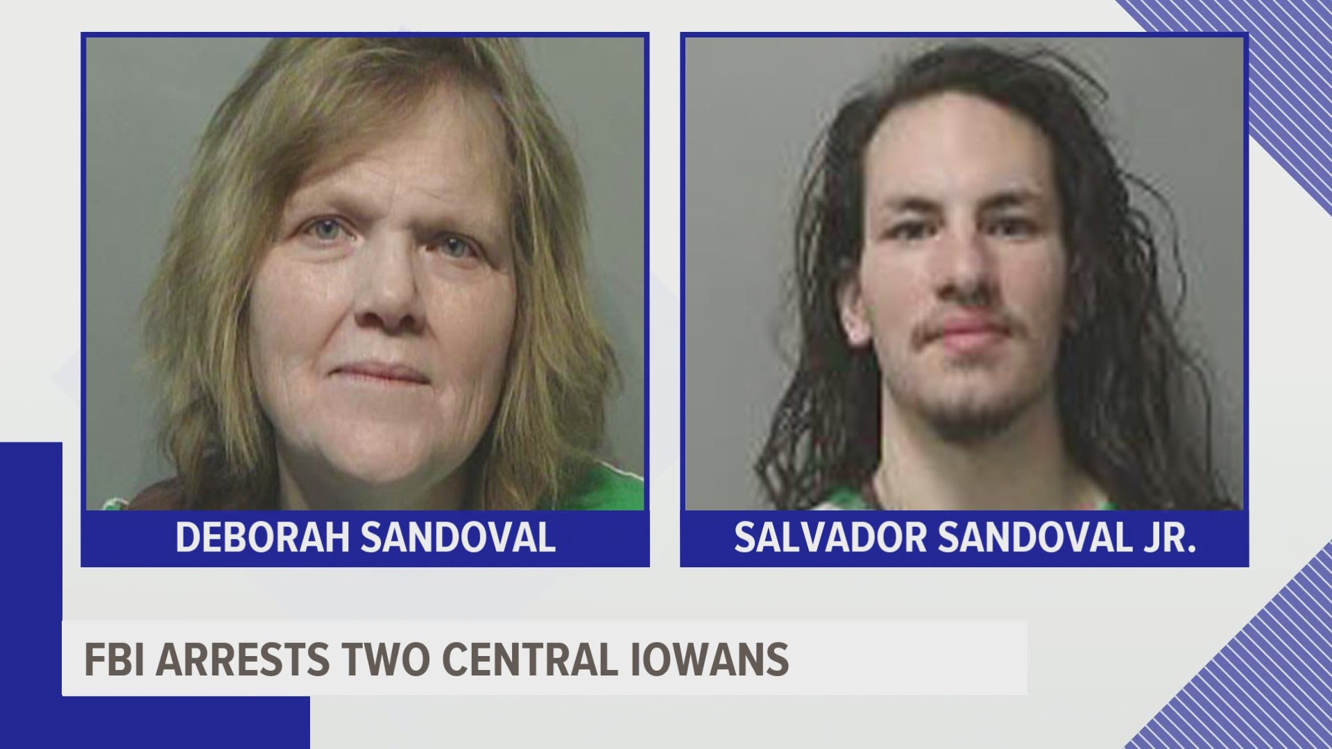 Deborah Sandoval and Salvador Sandoval Jr. were arrested on federal warrants Friday.