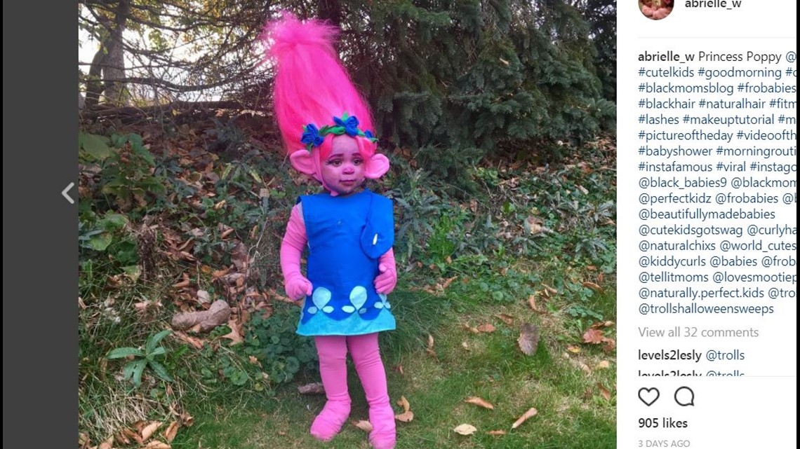 Mom creates toddler's 'Trolls' costume and it wins the internet | wusa9.com