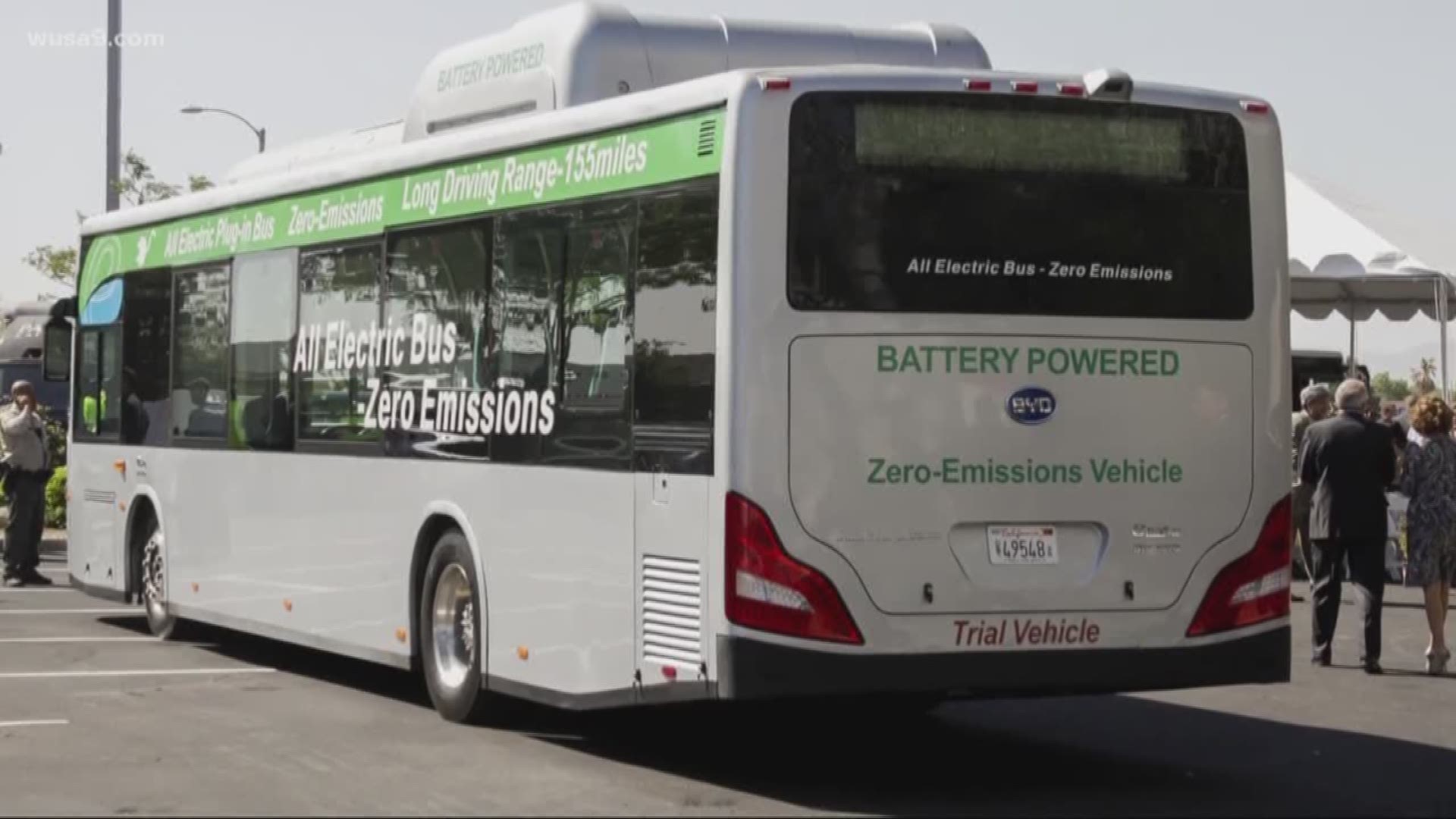 Six electric buses are on the way to Alexandria-- an area awaiting Amazon HQ2.