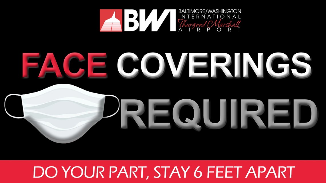 BWI Airport Masks now required for passengers, staff