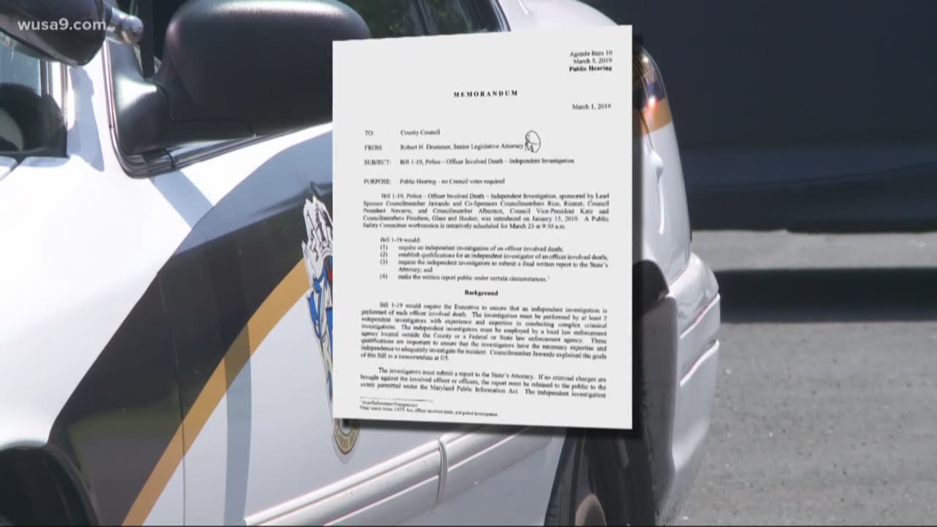 A new proposal in Montgomery County would require an independent investigation to take place after an officer-involved death takes place in the county.