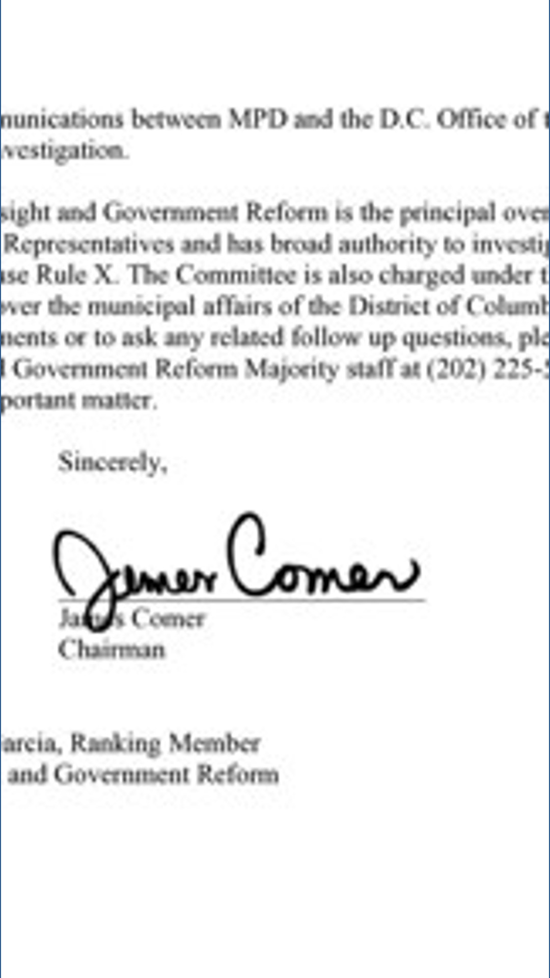 House Oversight demands DC Police records amid crime data manipulation ...