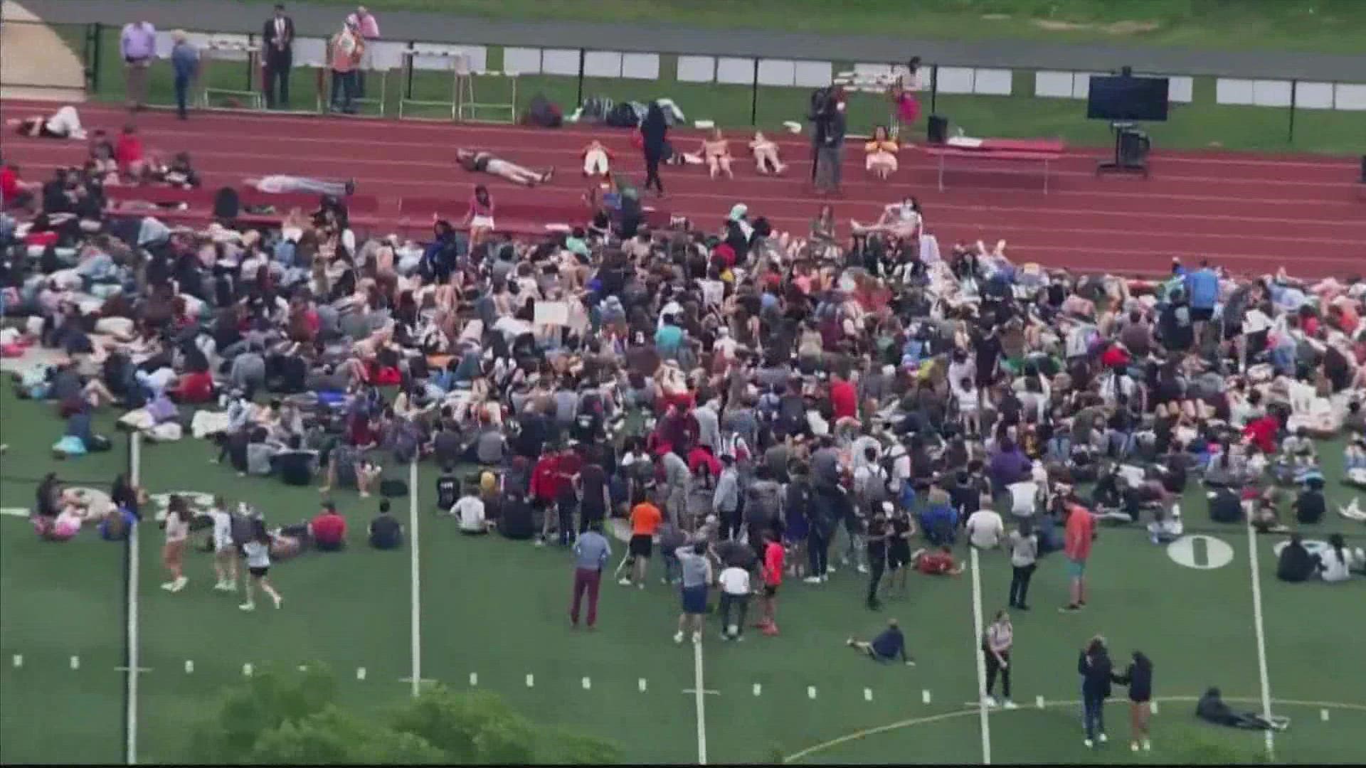 Schools in DC and Virginia were organized after a mass shooting at an elementary school in Uvalde, Texas. These demonstrations were called by Students Demand Actions