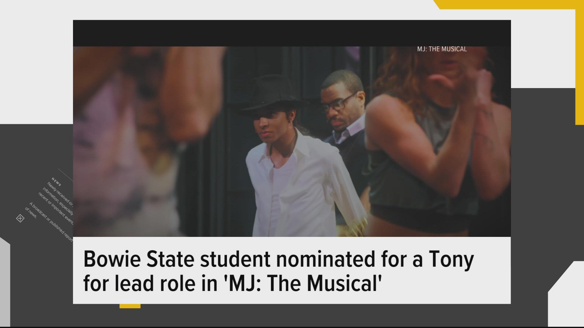 Myles Frost was nominated for his portrayal of Michael Jackson in the musical, 'MJ' on Broadway