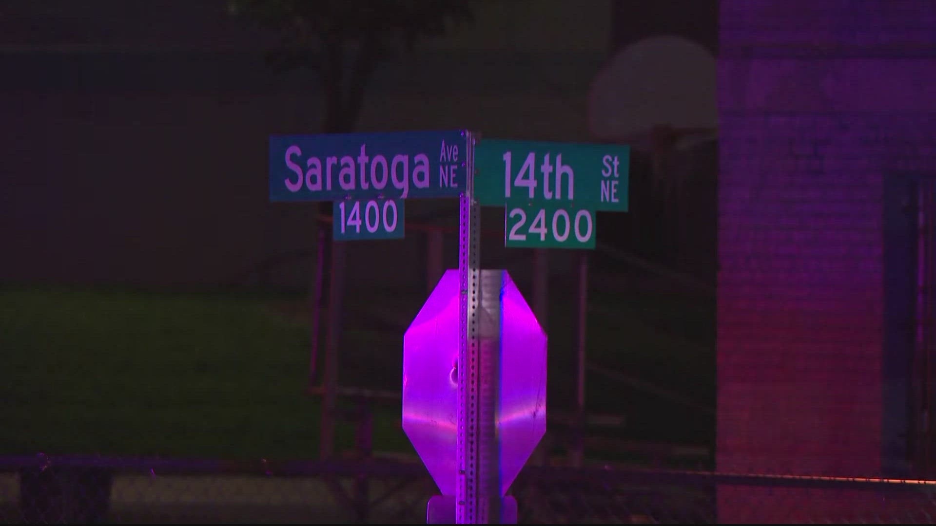 The shooting happened near 14th Street and Saratoga Avenue just before 10 p.m.