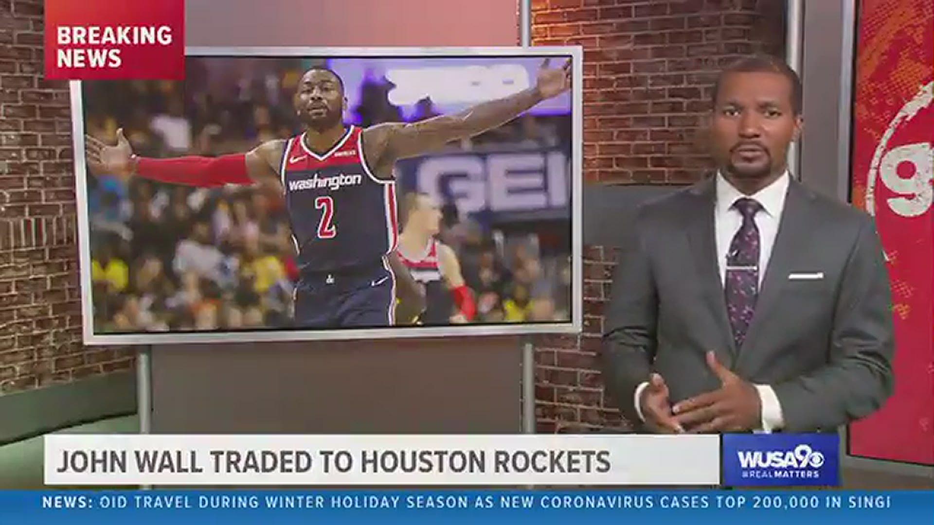 Houston Rockets agree to trade Russell Westbrook to Washington for John Wall and a first-round draft pick.