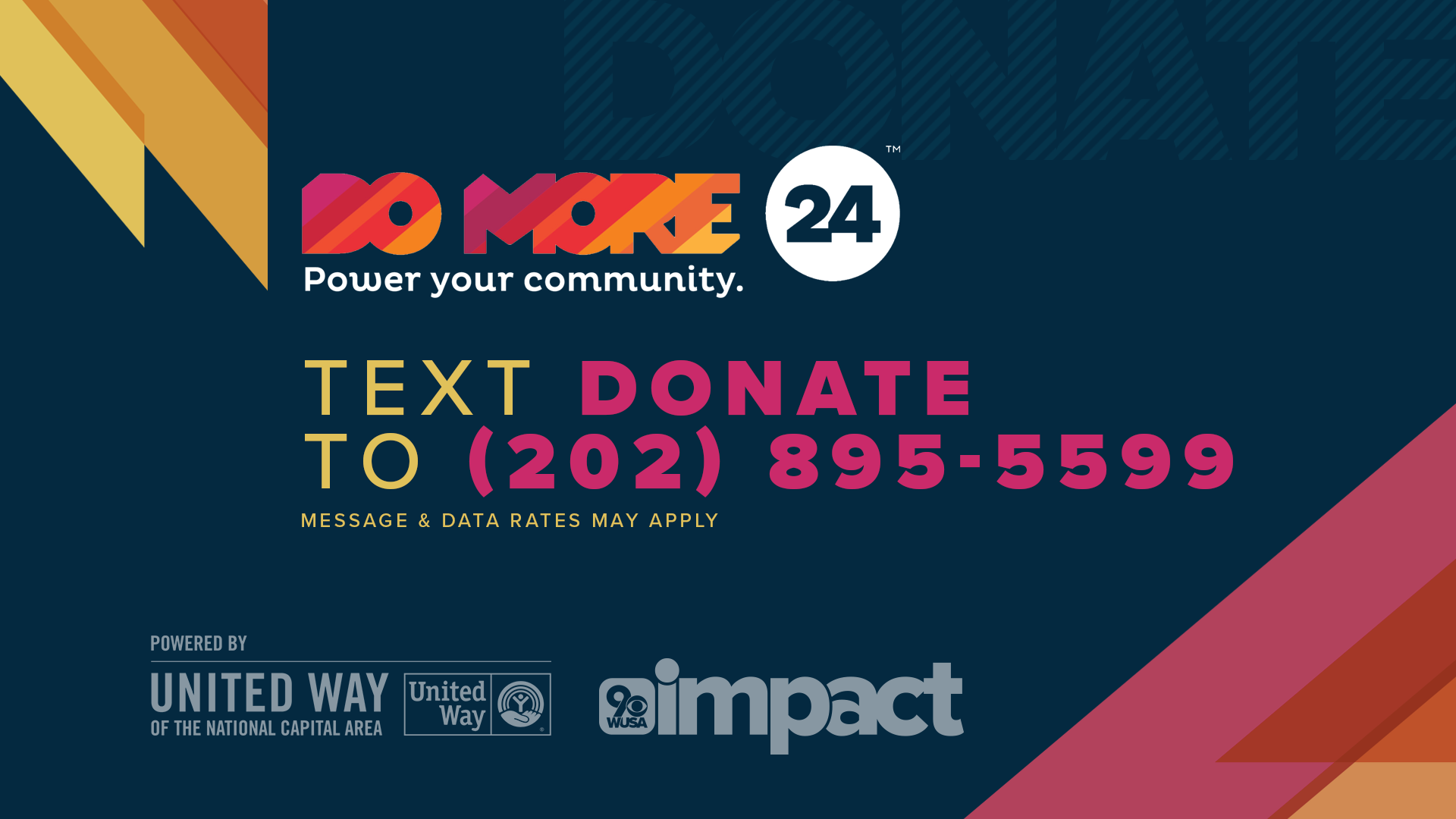 You can help Project Homeless Connect and hundreds of other non-profits through United Way National Capital Area's Do More 24.