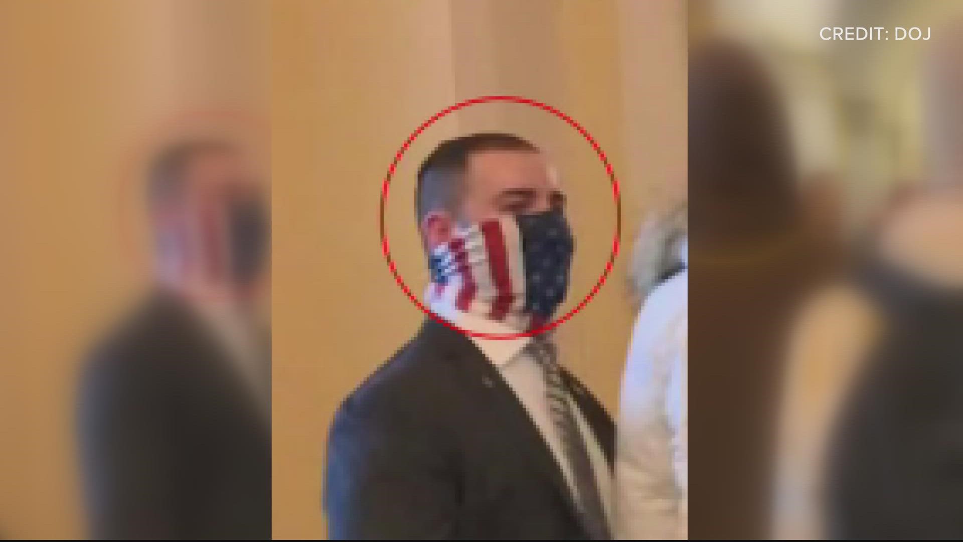 Federal Prosecutors say this is 23-year-old Joseph Brody. They say he assaulted a U-S Capitol Police officer during the riots