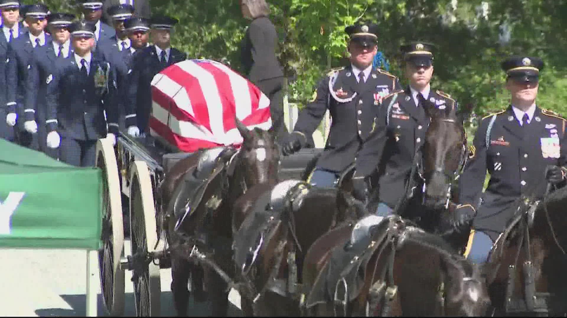McGee was laid to rest with full military honors including a flyover.