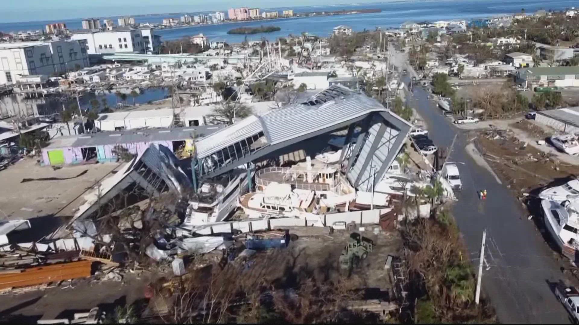 54 of those who died were in Lee County Florida.
Officials there ordered evacuations less than 24 hours before Ian made landfall.