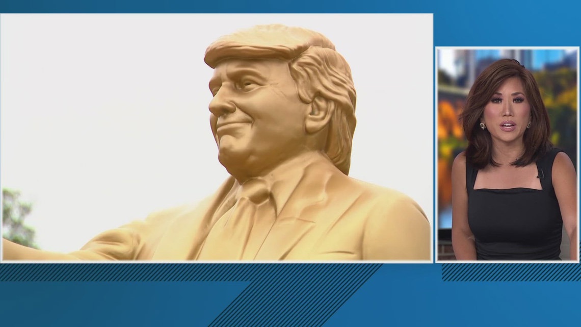 Trump Bitcoin -standbeeld onthuld