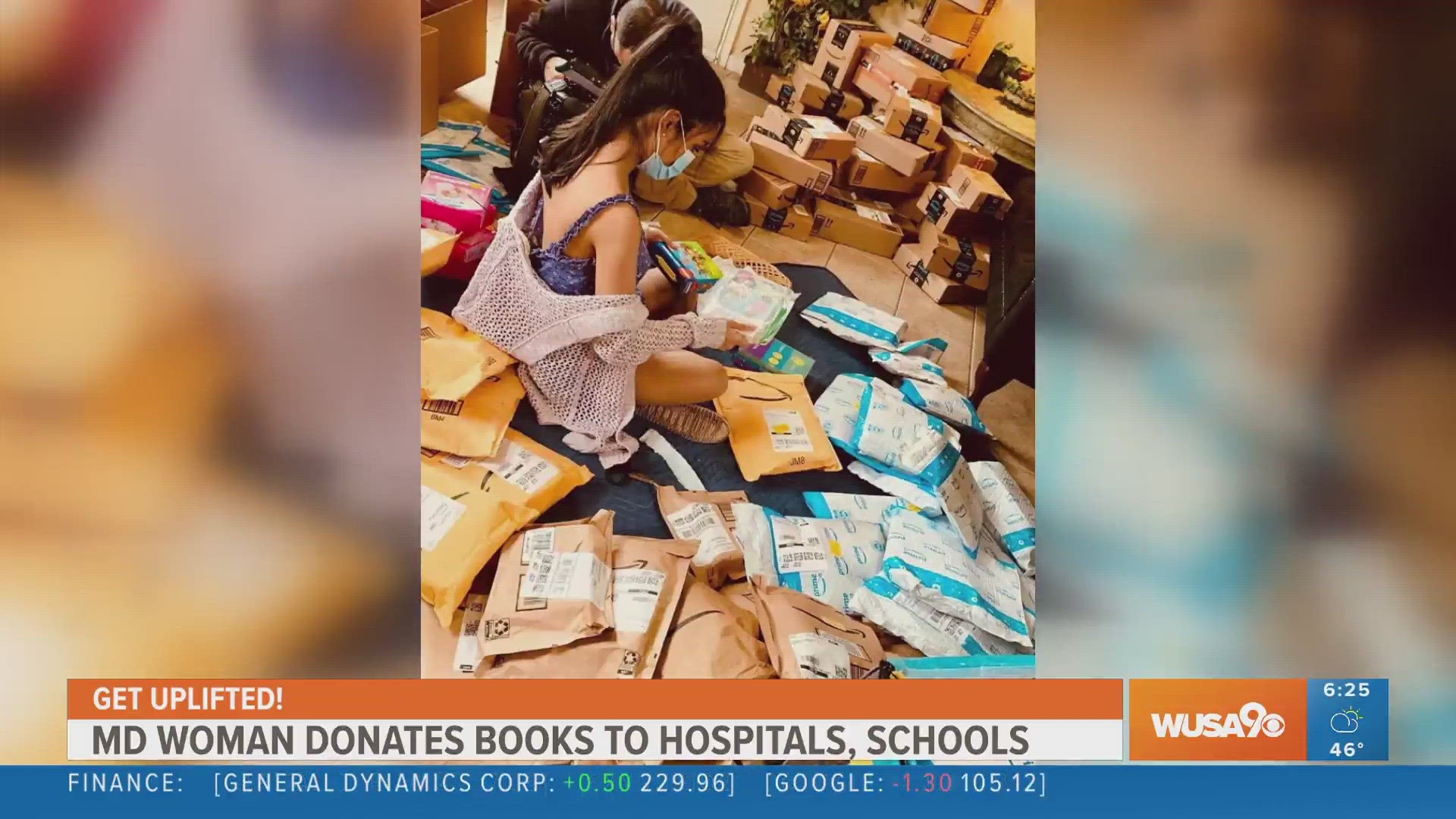 She's donated thousands of books to kids in hospitals and schools.