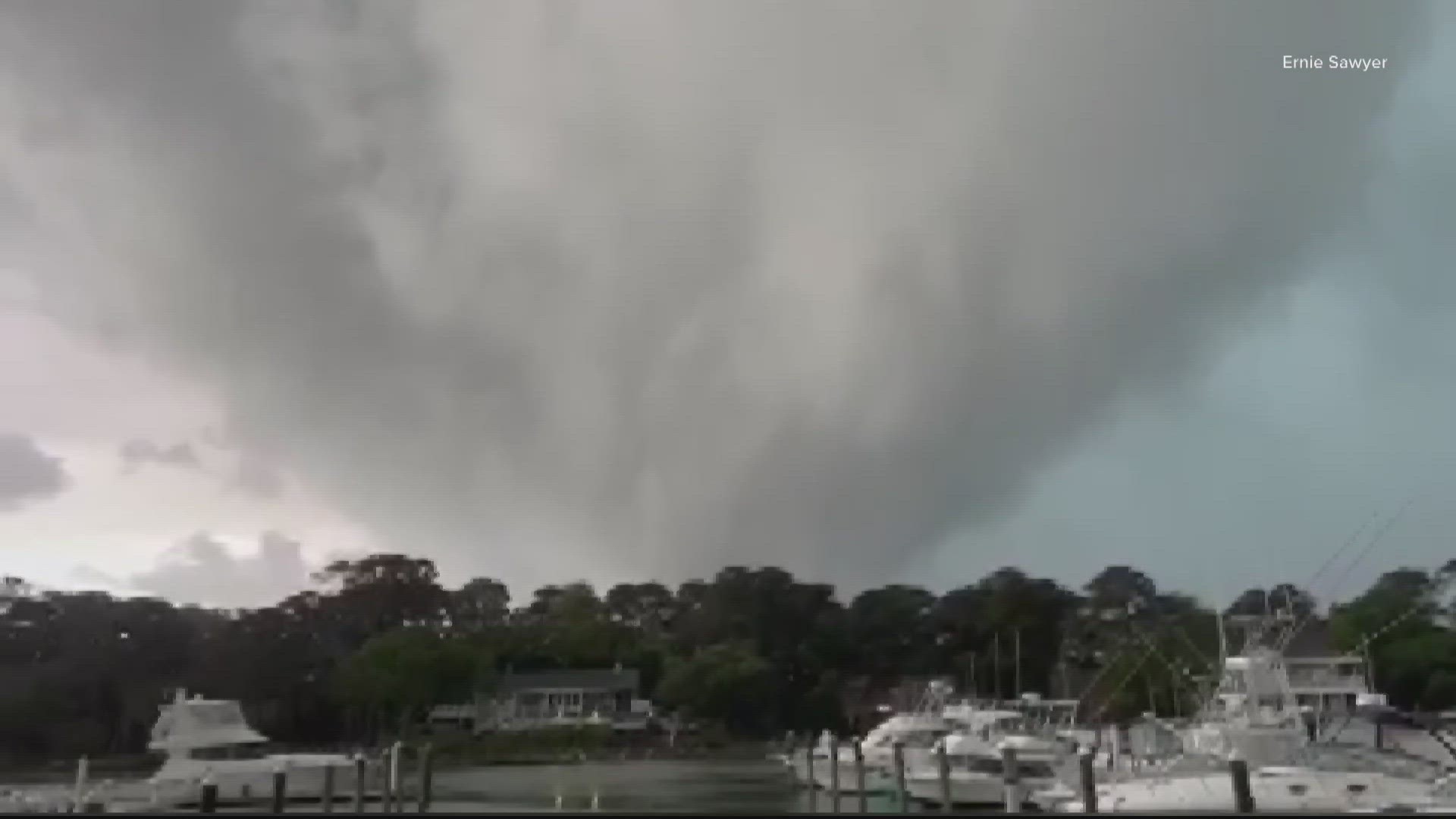 There's a local state of emergency tonight in parts of Virginia Beach, Virginia. The National Weather Service confirms an EF- 3 tornado touched down there.