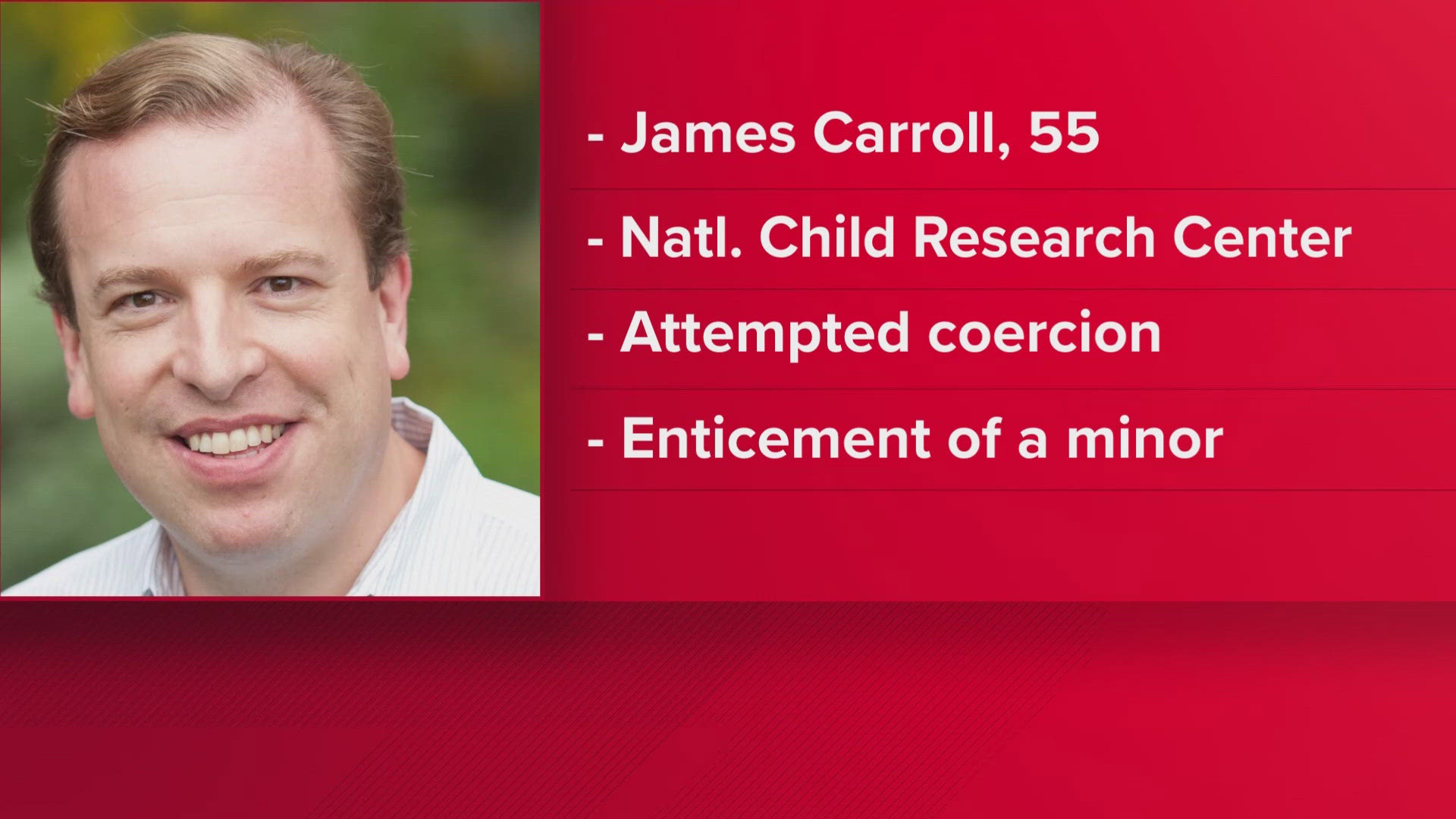 Investigators say he exchanged sexually explicit messages about young boys -- with an undercover agent. He's in charge of the National Child Research Center in DC.