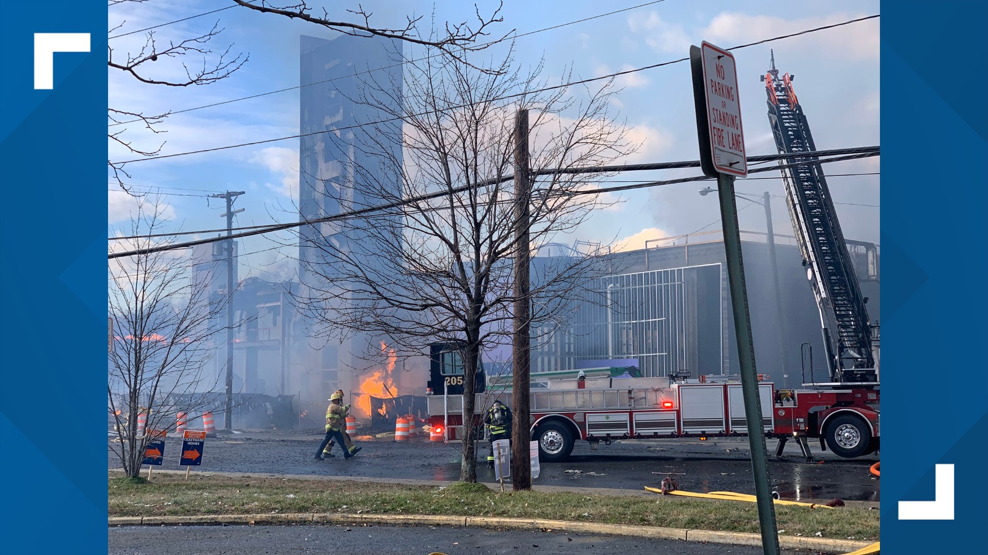 Fire at Alexandria building under construction seen for miles