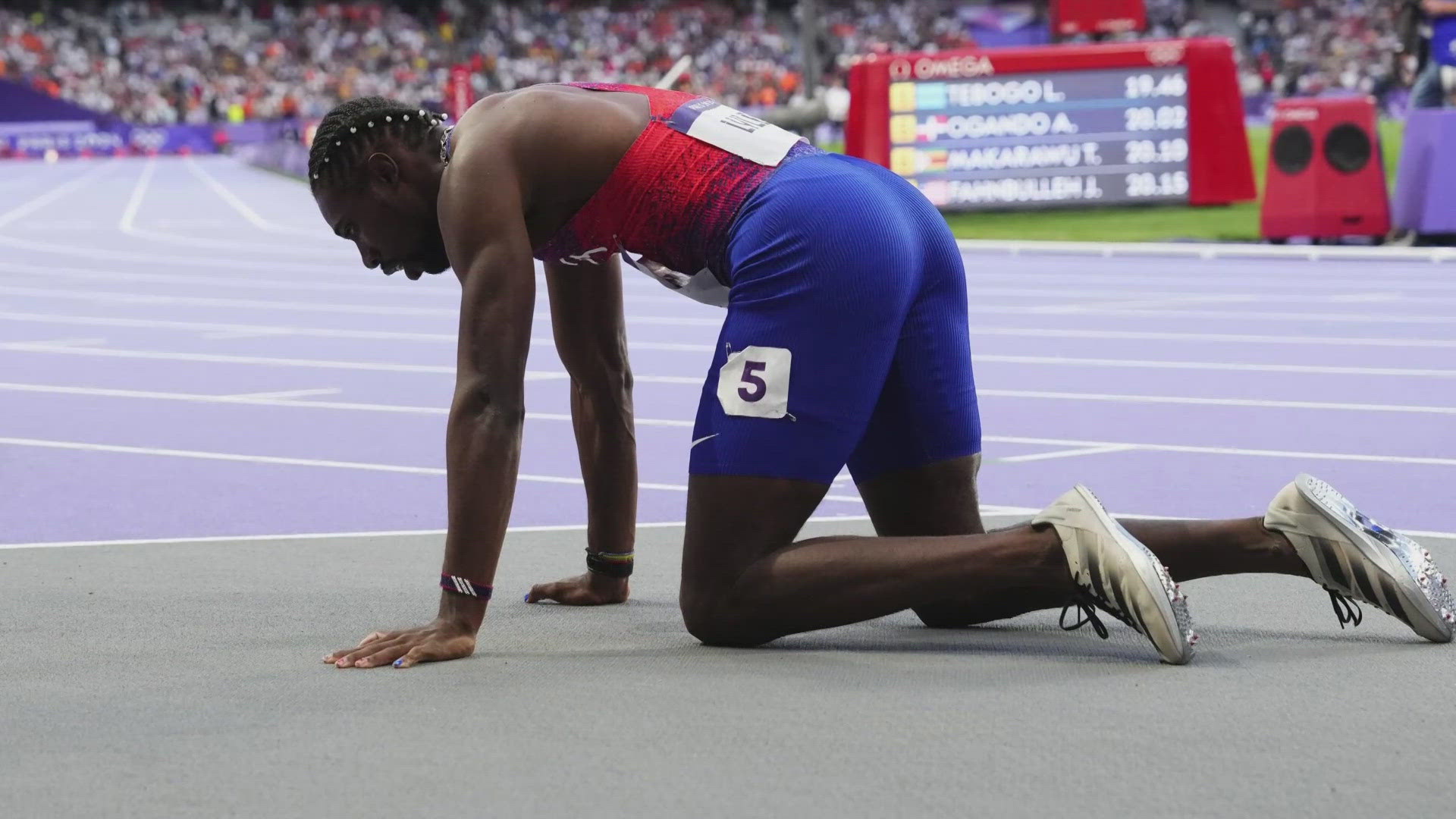 The newly crowned World’s Fastest Man looked to make history in the 200 meters.