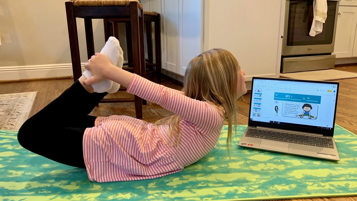 Fairfax County first-graders engage in 'math yoga' via digital learning