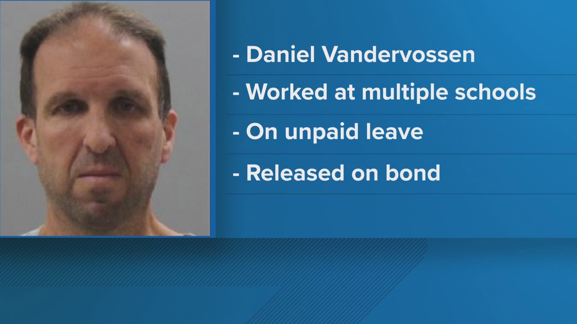 Daniel Vandervossen was a substitute teacher and worked at several different elementary schools.