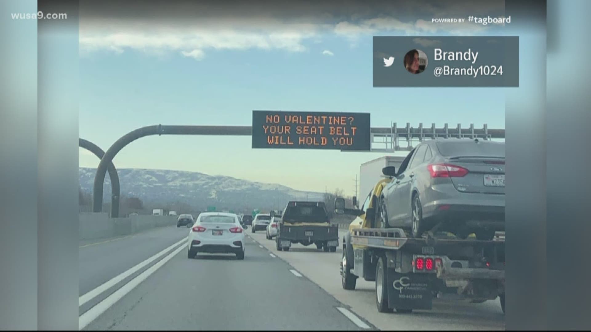 A life-saving message tells drivers to let their seat belt hold them this Valentine's Day is our Most D.C. Thing.