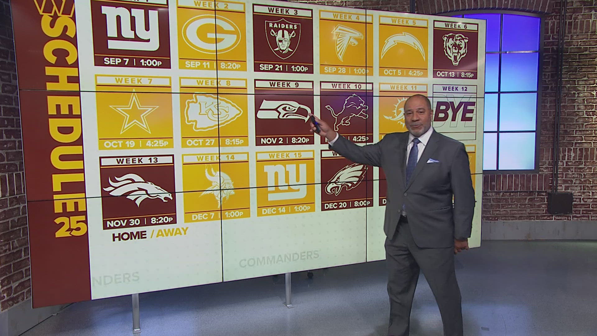 Here's what we know about the Commanders' 2025 season schedule. 
