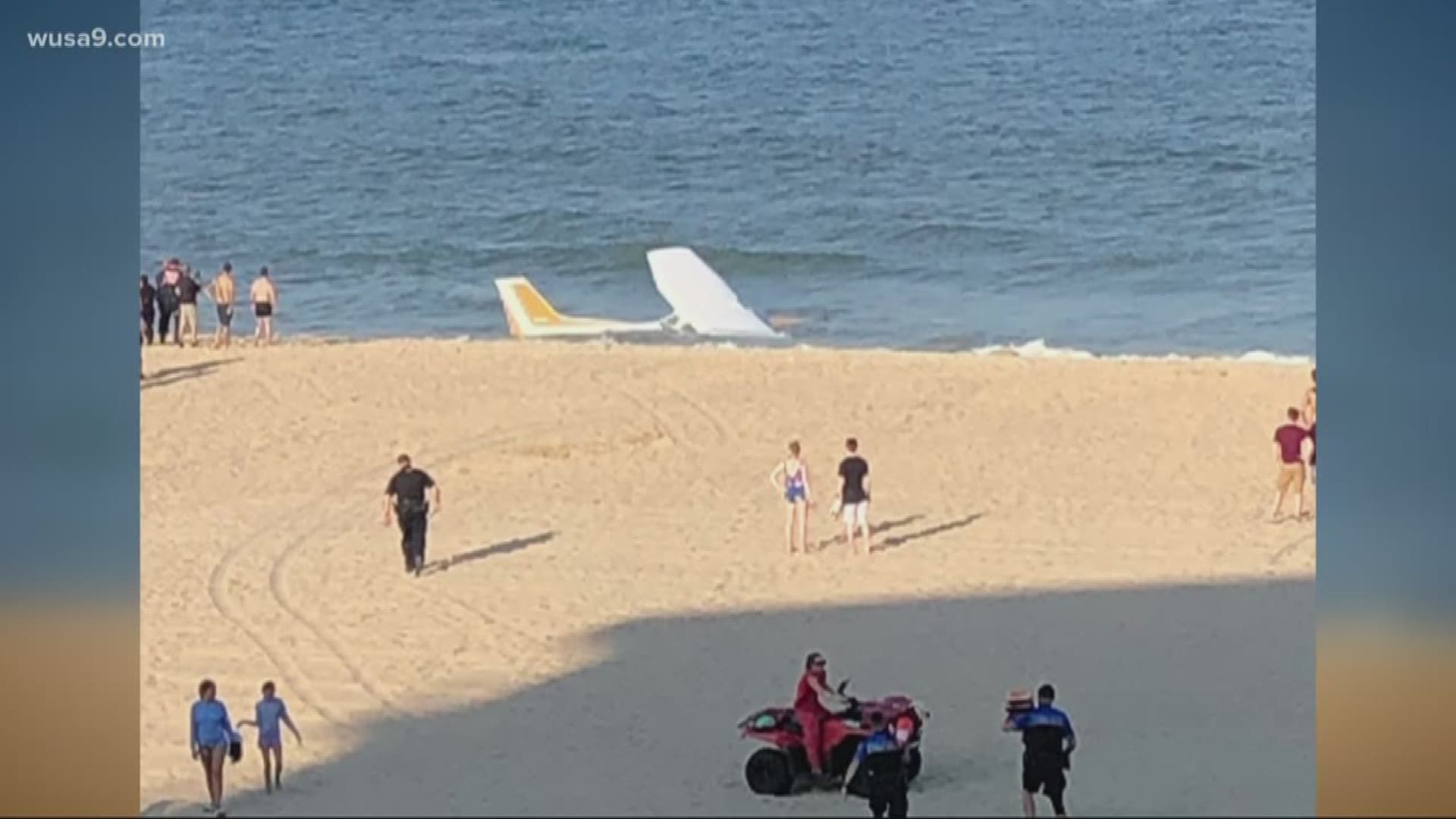 A plane went down near the main drag of Ocean City, Maryland on Tuesday night, around 6:15 p.m.