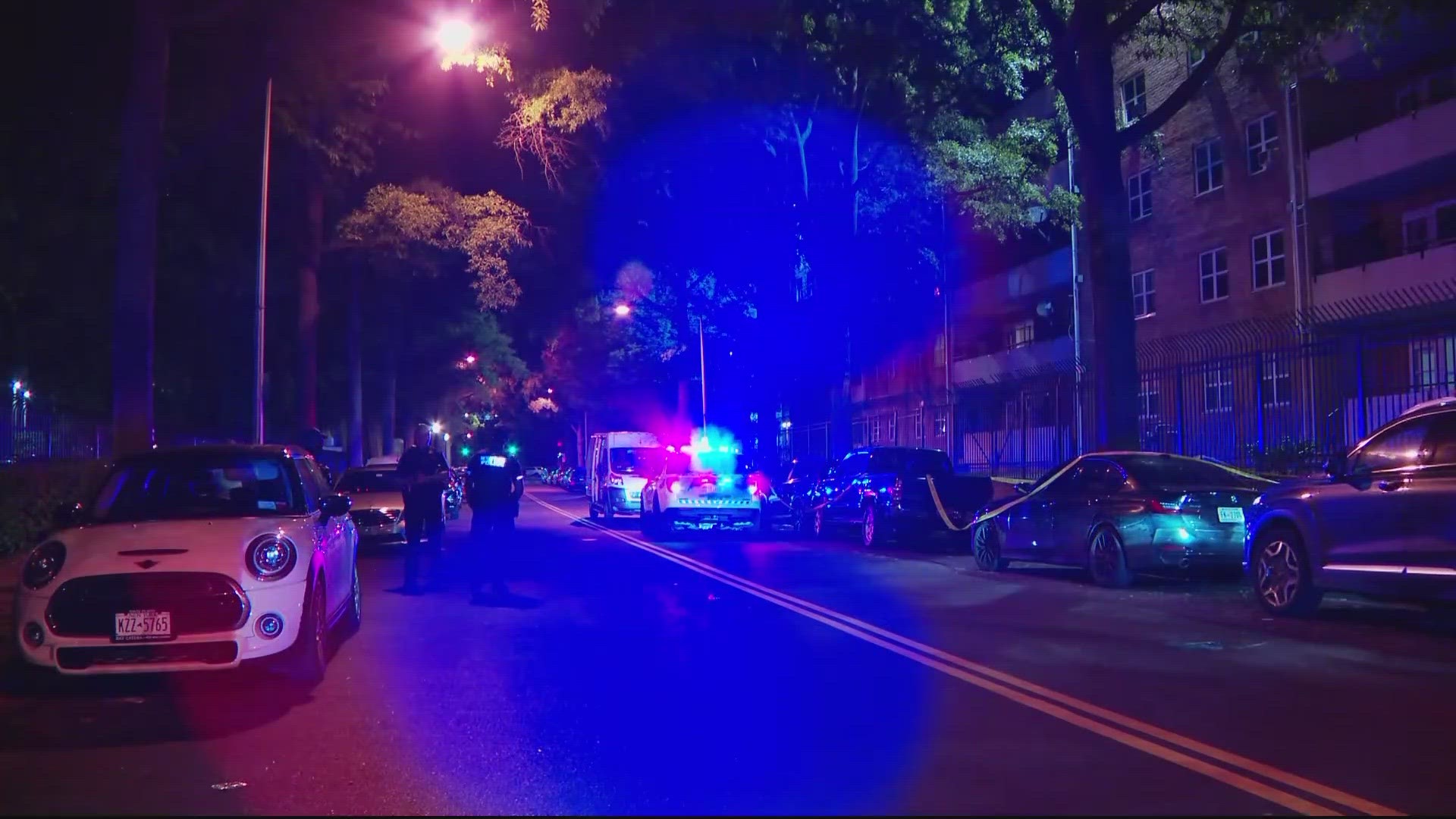 Two men and a boy were injured after a shooting near a D.C. restaurant Monday night.