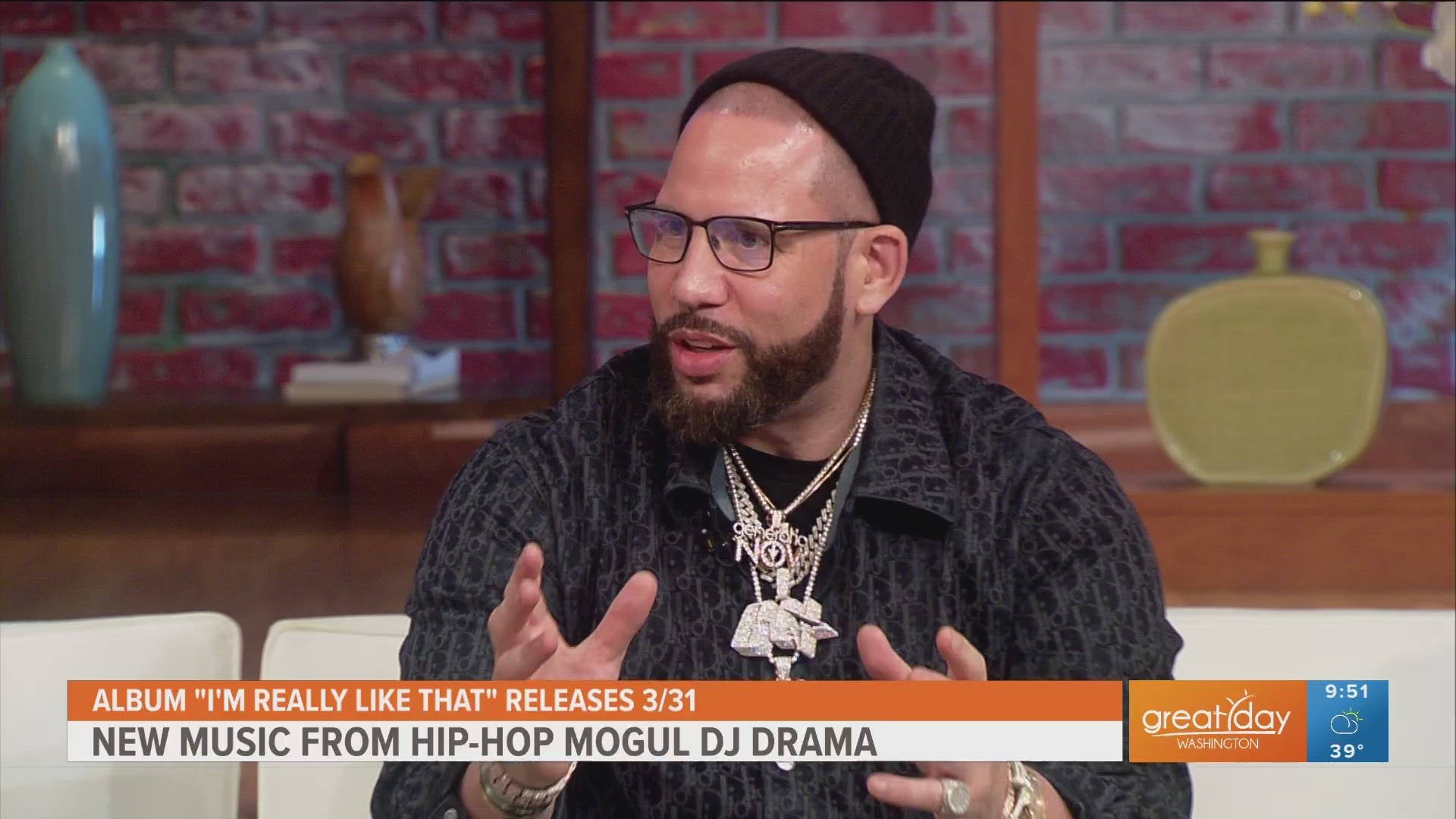 Grammy-Winning Producer & Music Executive, DJ Drama stops by the Great Day Studios ahead of the release of his latest album "I'm Really Like That".