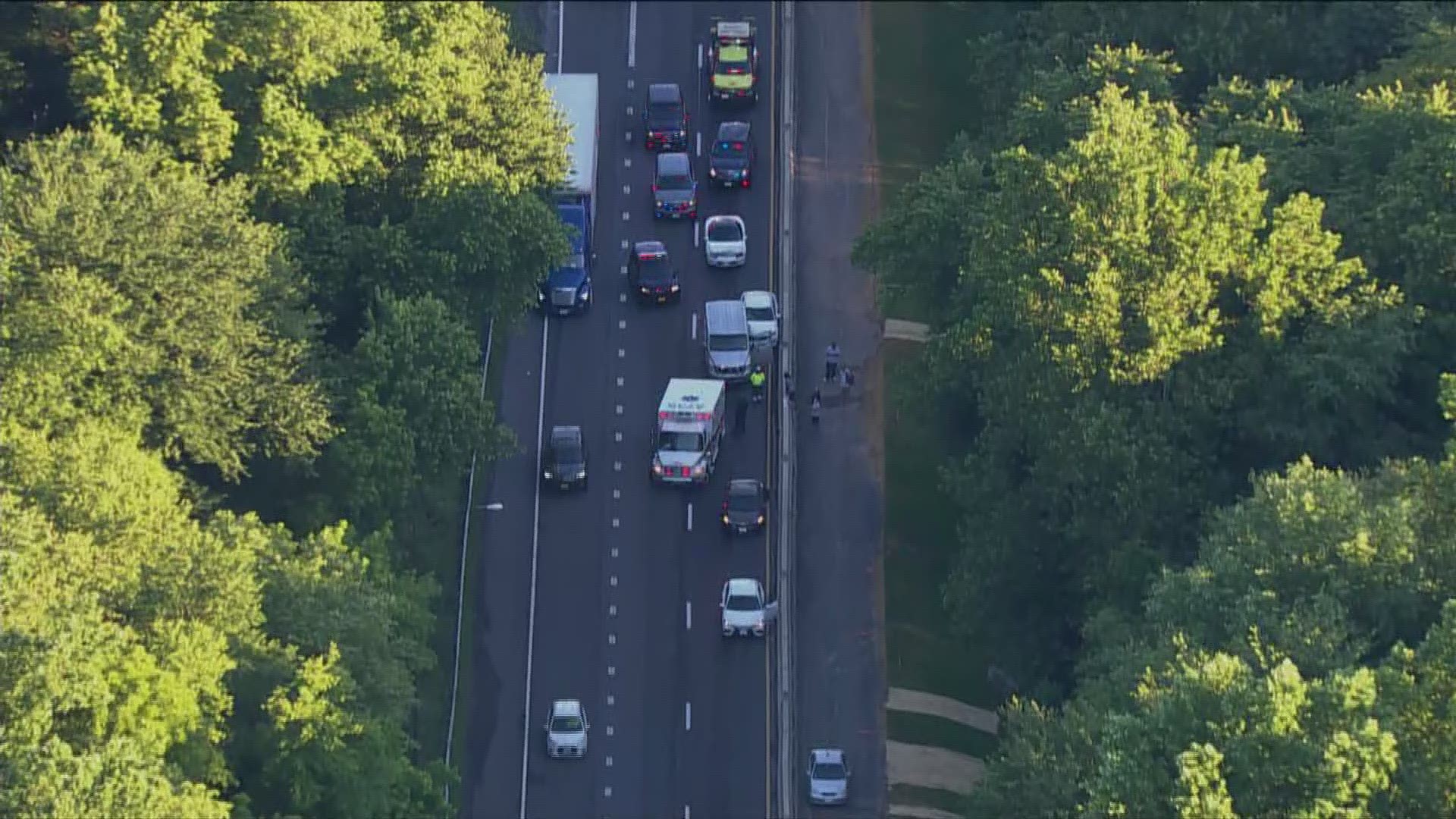 A crash involving five cars is causing major delays in the area of southbound Interstate 270 Wednesday morning.