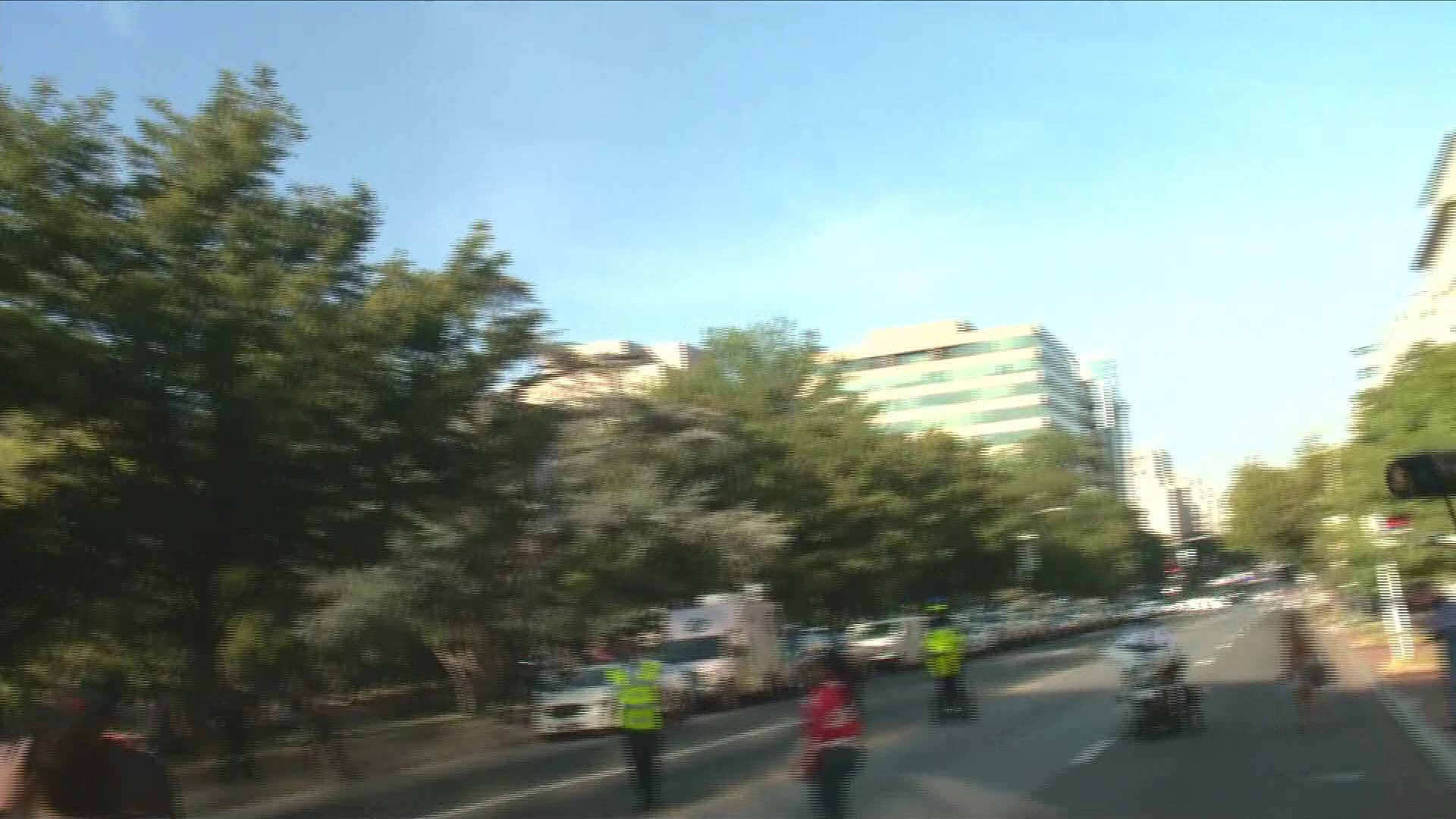 Protesters are marching through DC to protest climate change.