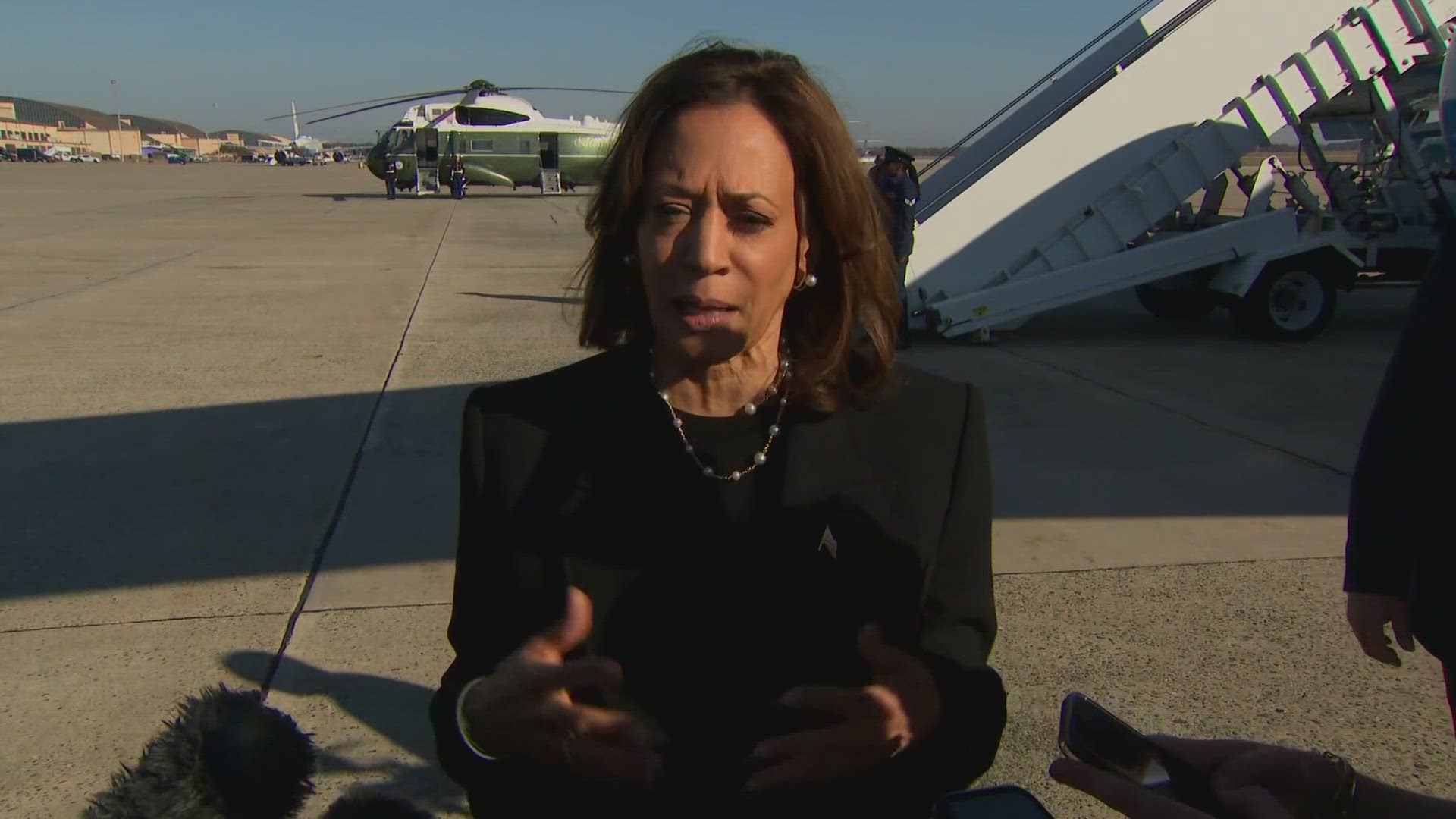 Vice President Kamala Harris is campaigning in battleground states... after this huge rally on the Ellipse. 