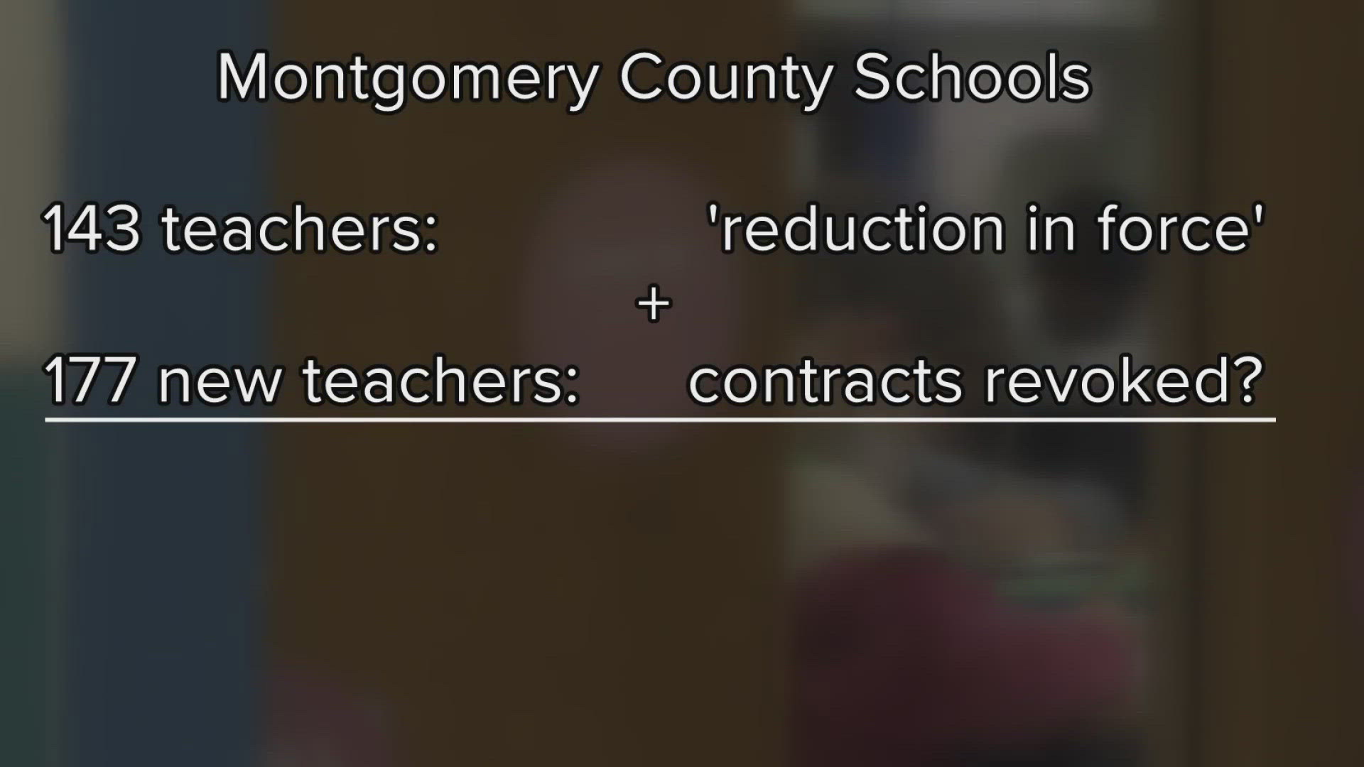 Just before the County Council took a final vote on a budget, the school system warned that they would have to cut 320 teacher jobs.