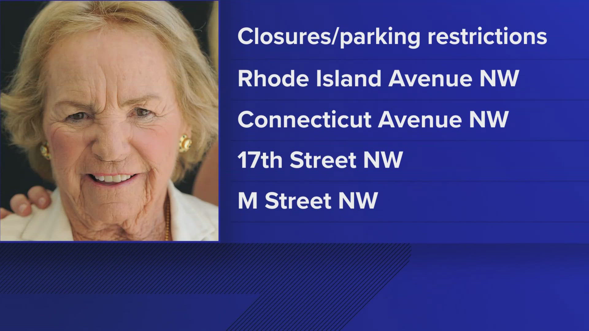 Some streets surrounding the Cathedral of St. Matthew The Apostle on Rhode Island Avenue Northwest will be impacted by the service.