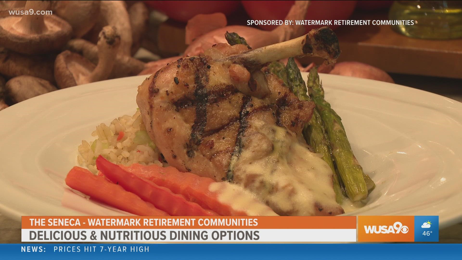 Sponsored by: Watermark Retirement Communities. We get a look at the nutritious and delicious dining options at The Seneca in Rockville.
